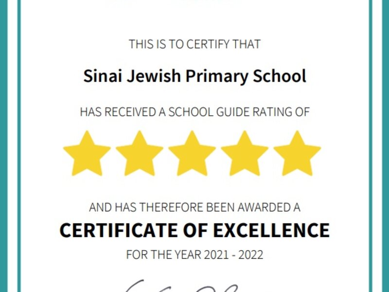 Image of 5-Star Certificate of Excellence Award
